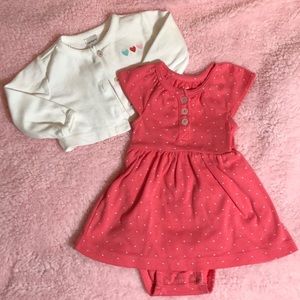 Carter’s Two Piece Dress and Cardigan Set (3m)